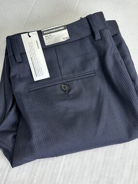 Express Photographer Pant Slim Fit Navy Wool
Blend Striped Men’s 32 Work Career